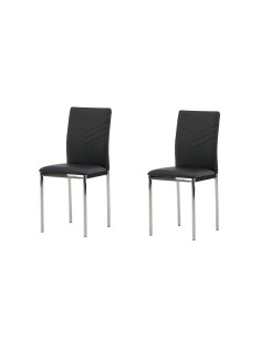 Matstol Lily, Svart/Silver 2