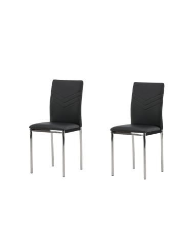 Matstol Lily, Svart/Silver