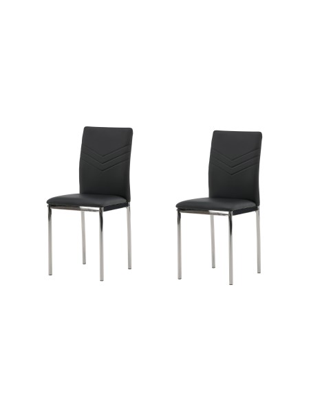 Matstol Lily, Svart/Silver