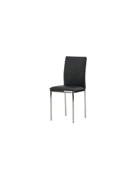 Matstol Lily, Svart/Silver