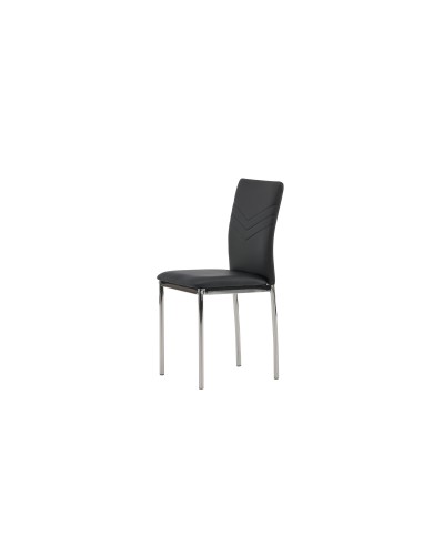 Matstol Lily, Svart/Silver