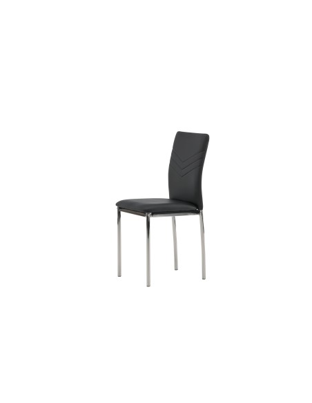 Matstol Lily, Svart/Silver