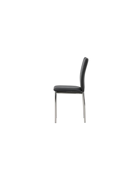 Matstol Lily, Svart/Silver