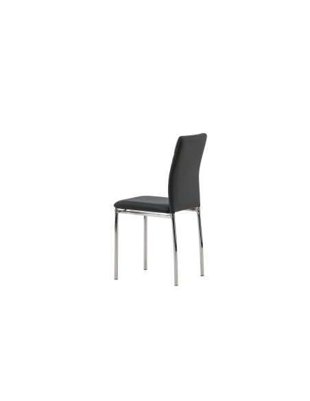 Matstol Lily, Svart/Silver