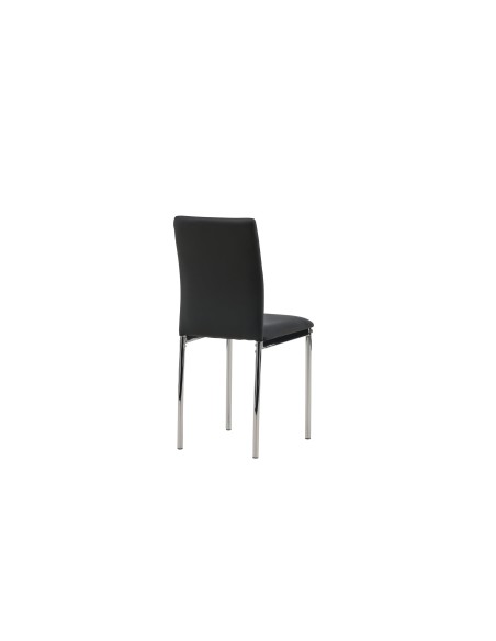 Matstol Lily, Svart/Silver