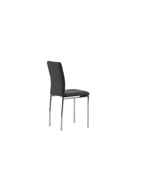 Matstol Lily, Svart/Silver