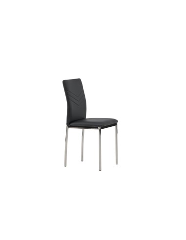 Matstol Lily, Svart/Silver