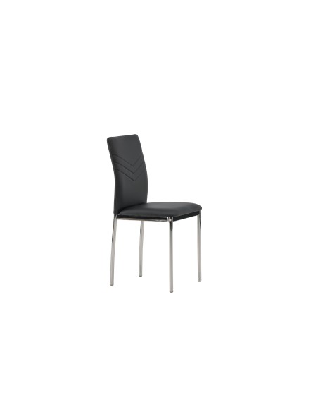 Matstol Lily, Svart/Silver