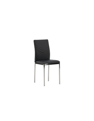 Matstol Lily, Svart/Silver