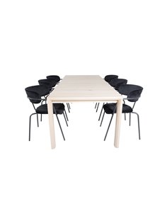 Matgrupp Slider med Arrow matstolar, 170 × 95 cm