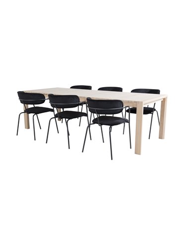 Matgrupp Slider med Arrow matstolar, 170 × 95 cm