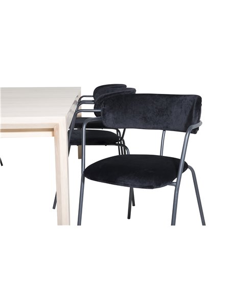 Matgrupp Slider med Arrow matstolar, 170 × 95 cm