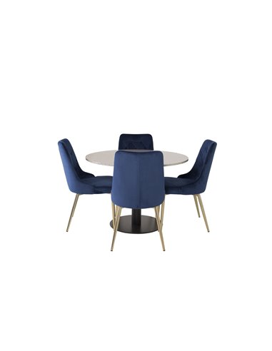 Matgrupp Razzia med Velvet Deluxe matstolar