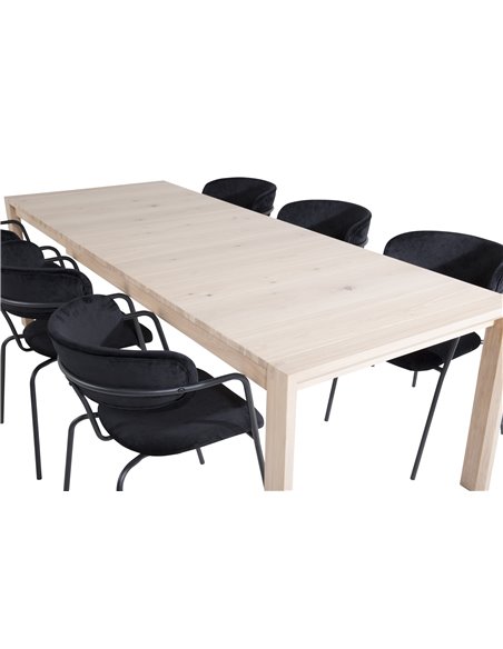 Matgrupp Slider med Arrow matstolar, 170 × 95 cm