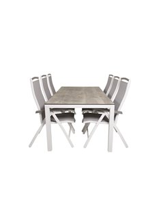 Matgrupp Llama med Albany matstolar, 205 × 100 cm