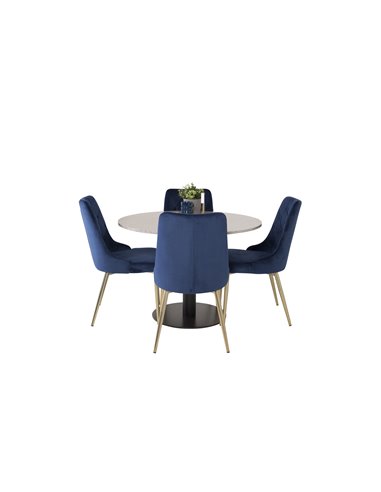 Matgrupp Razzia med Velvet Deluxe matstolar