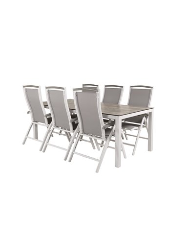 Matgrupp Llama med Albany matstolar, 205 × 100 cm