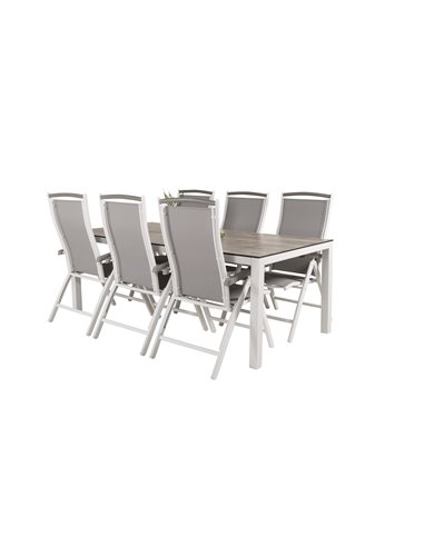 Matgrupp Llama med Albany matstolar, 205 × 100 cm