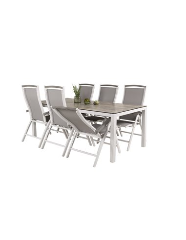 Matgrupp Llama med Albany matstolar, 205 × 100 cm