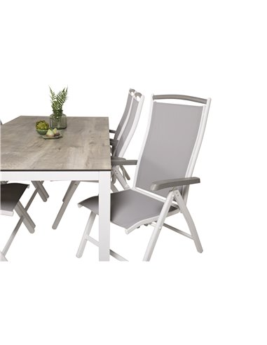 Matgrupp Llama med Albany matstolar, 205 × 100 cm
