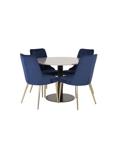 Matgrupp Razzia med Velvet Deluxe matstolar