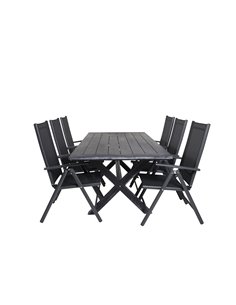 Matgrupp Rives med Break matstolar, 200 × 100 cm