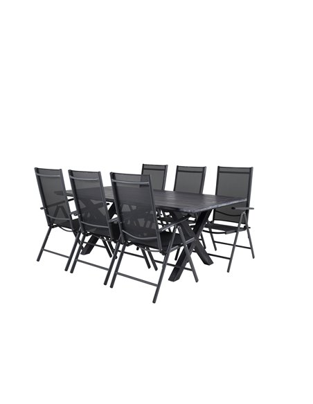 Matgrupp Rives med Break matstolar, 200 × 100 cm