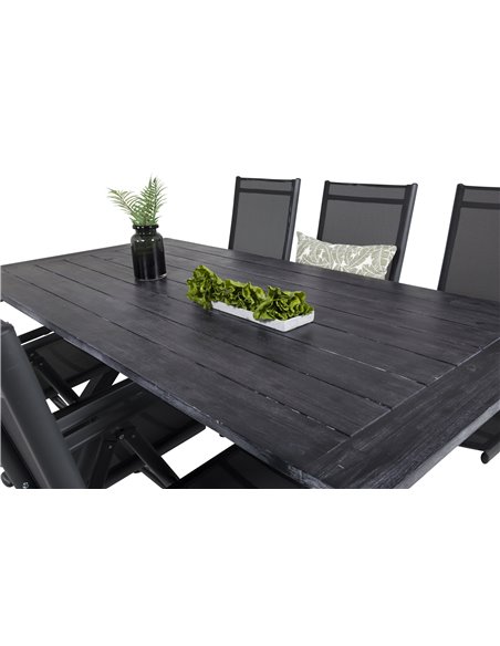 Matgrupp Rives med Break matstolar, 200 × 100 cm