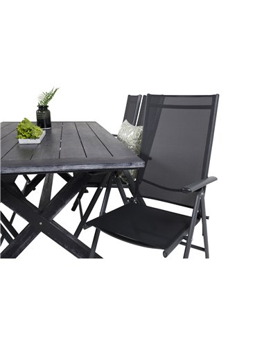 Matgrupp Rives med Break matstolar, 200 × 100 cm