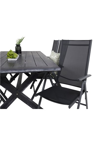 Matgrupp Rives med Break matstolar, 200 × 100 cm
