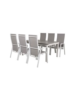 Matgrupp Levels med Copacabana matstolar, 160 × 100 cm 2