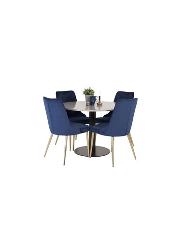 Matgrupp Razzia med Velvet Deluxe matstolar