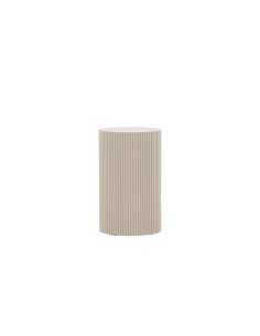 Runt sidobord Lenox, Ø31 cm, Beige