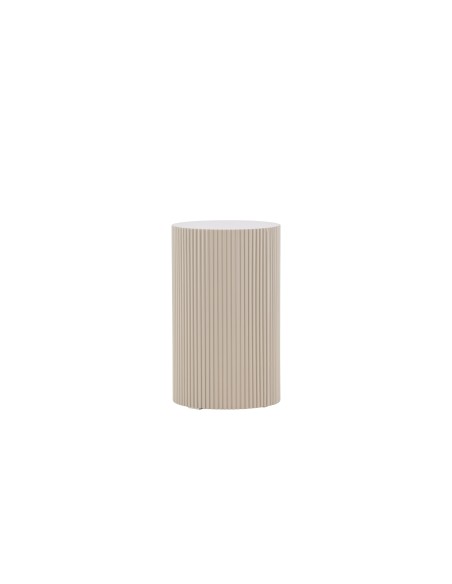 Runt sidobord Lenox, Ø31 cm, Beige