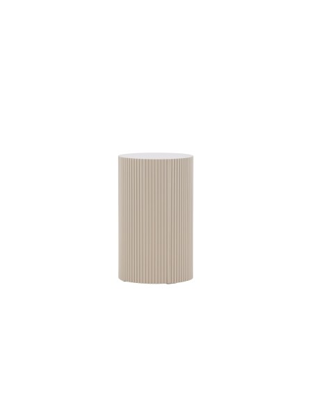 Runt sidobord Lenox, Ø31 cm, Beige