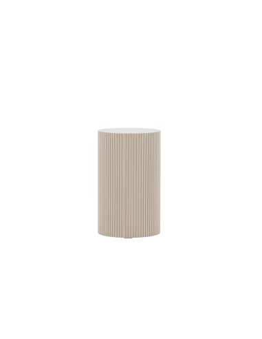 Runt sidobord Lenox, Ø31 cm, Beige