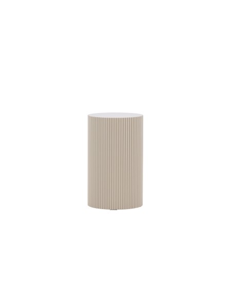 Runt sidobord Lenox, Ø31 cm, Beige