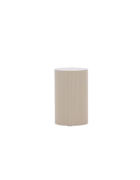 Runt sidobord Lenox, Ø31 cm, Beige