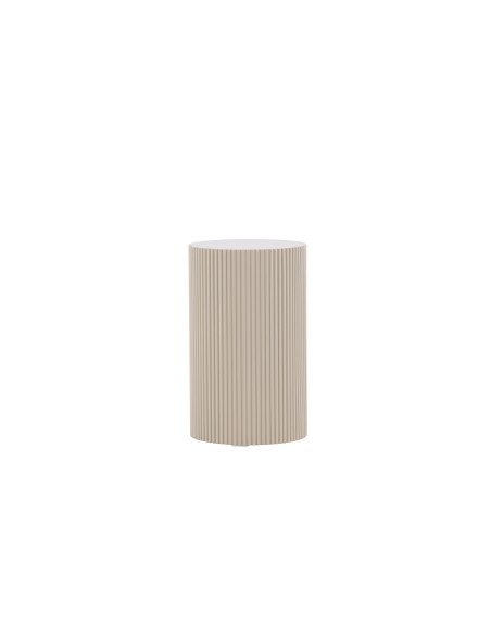 Runt sidobord Lenox, Ø31 cm, Beige