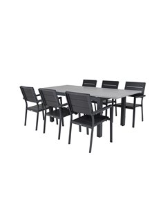 Matgrupp Albany med Levels matstolar, 152 × 90 cm 2
