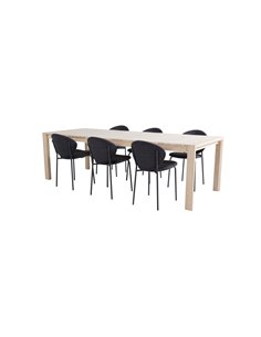 Matgrupp Slider med Vault matstolar, 170 × 95 cm 2