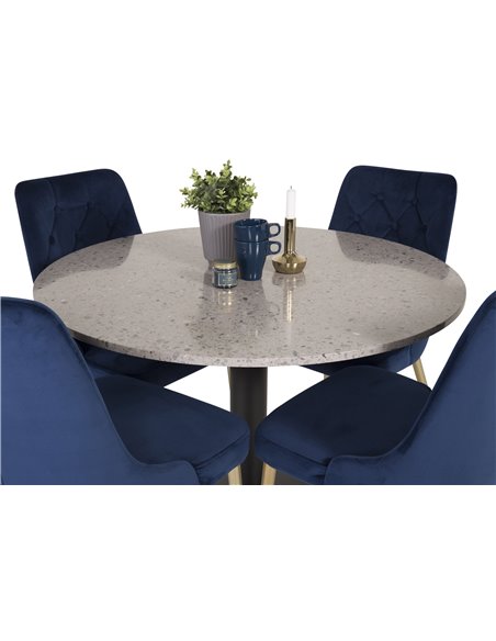 Matgrupp Razzia med Velvet Deluxe matstolar