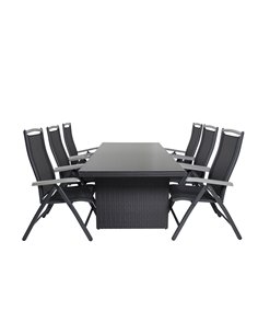 Matgrupp Padova med Albany matstolar, 200 × 100 cm