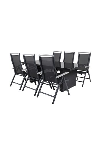 Matgrupp Padova med Albany matstolar, 200 × 100 cm