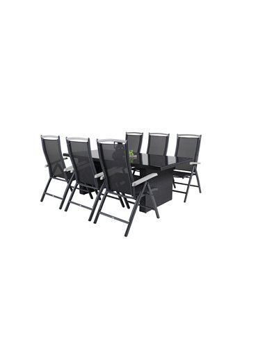 Matgrupp Padova med Albany matstolar, 200 × 100 cm