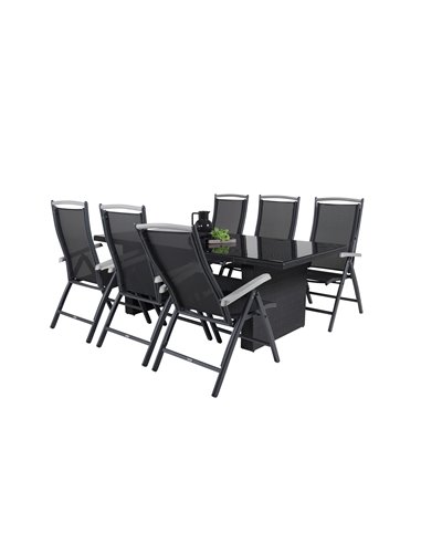 Matgrupp Padova med Albany matstolar, 200 × 100 cm