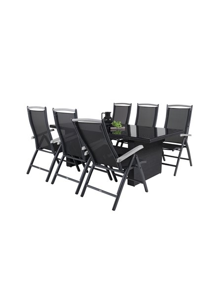 Matgrupp Padova med Albany matstolar, 200 × 100 cm