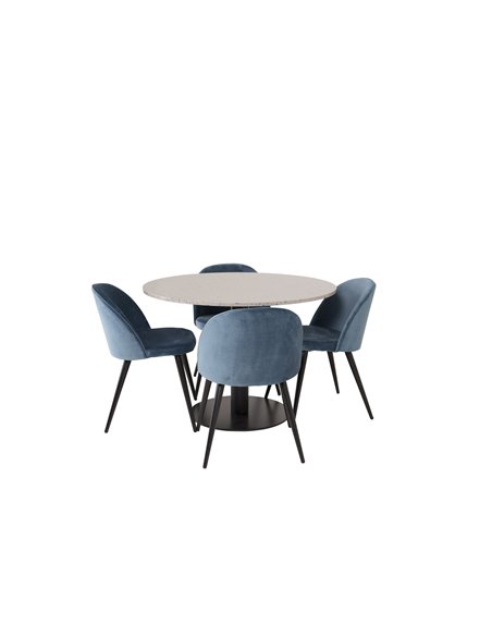 Matgrupp Razzia med Velvet matstolar