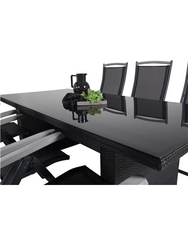 Matgrupp Padova med Albany matstolar, 200 × 100 cm