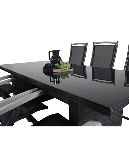 Matgrupp Padova med Albany matstolar, 200 × 100 cm